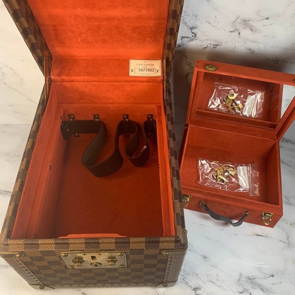 Louis Vuitton Damier Trunk Boite Flacons Ebene Beauty Case Monogram Train Vanity - Picture 2 of 13